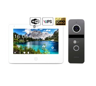 Комплект відеодомофону Neolight NeoKIT HD Pro WiFi Graphite 43534 фото