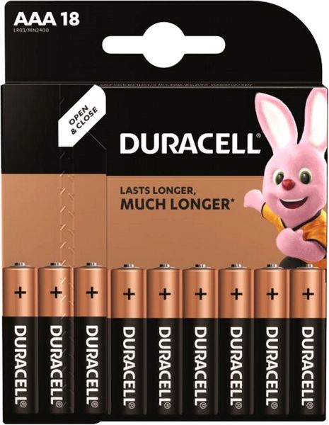 Батарейка Duracell Basic AAA MN2400 LR03 18 шт 46487 фото