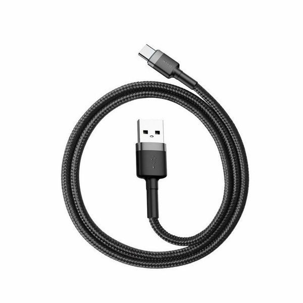 Кабель USB 2.0 TYPE-C Baseus Cafule Gray+Black 1 метр 49756 фото